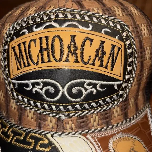 Michoacan Leather Western Trucker Hat - Picture 4 of 6